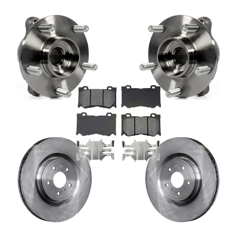 Front Hub Bearing Brake Rotor And Pad Kit For INFINITI Q50 Q60 M37 FX50 QX70 Q70 Q70L M56 KBB-105813
