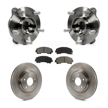 Front Hub Bearing Assembly Disc Brake Rotors And Pads Kit For INFINITI Q50 QX50 Q60 AWD KBB-105814