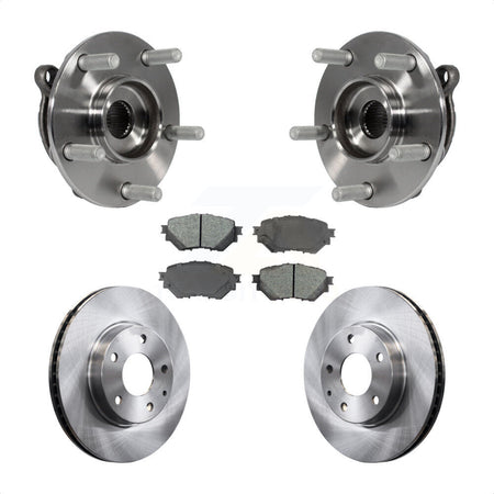 Front Hub Bearing Assembly Disc Brake Rotors And Semi-Metallic Pads Kit For Mazda 3 Sport KBB-105834
