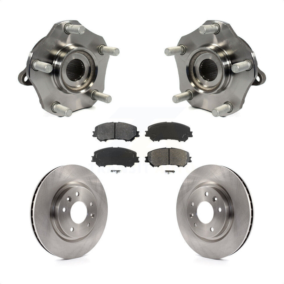 Front Hub Bearing Assembly With Disc Brake Rotors And Semi-Metallic Pads Kit For Nissan Rogue Sport Qashqai KBB-105835