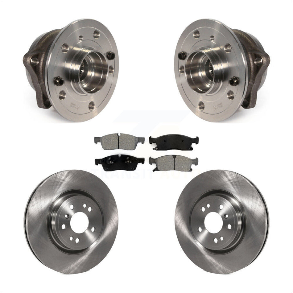 Front Hub Bearing Assembly With Disc Brake Rotors And Semi-Metallic Pads Kit For Mercedes-Benz ML350 GLE350 ML250 GLE300d KBB-105837