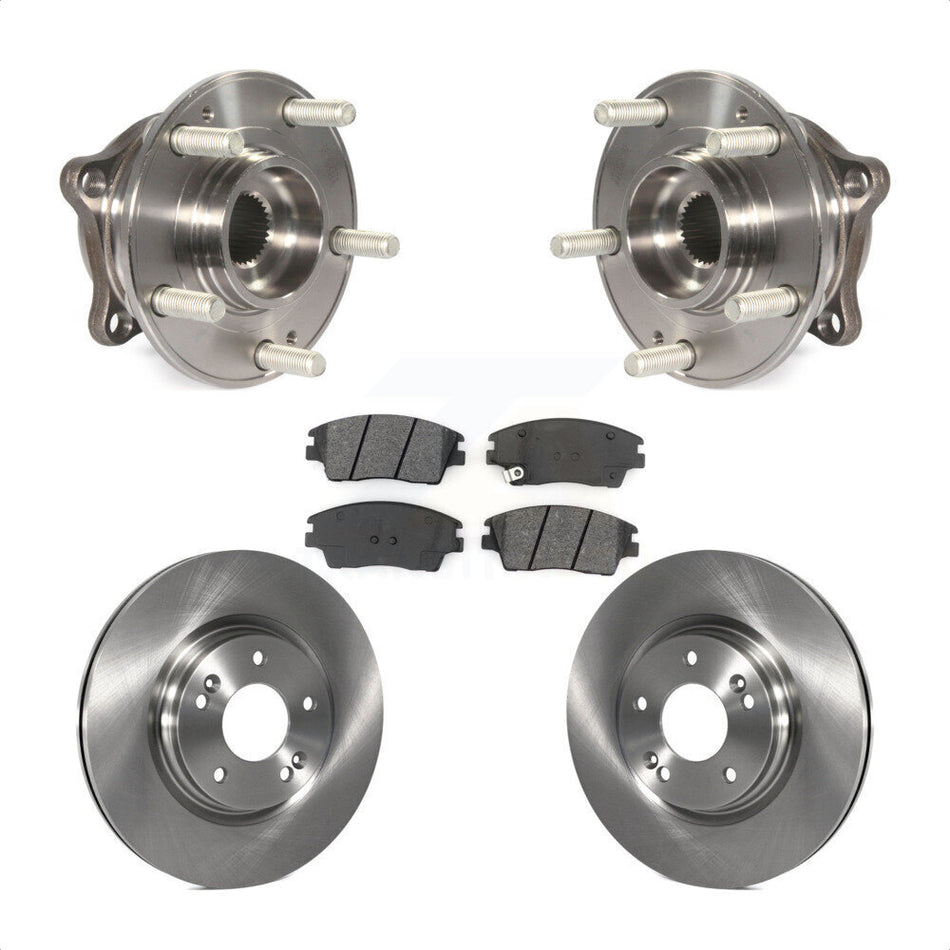 Front Hub Bearing Assembly With Disc Brake Rotors And Semi-Metallic Pads Kit For Hyundai Tucson Kia Sportage KBB-105853