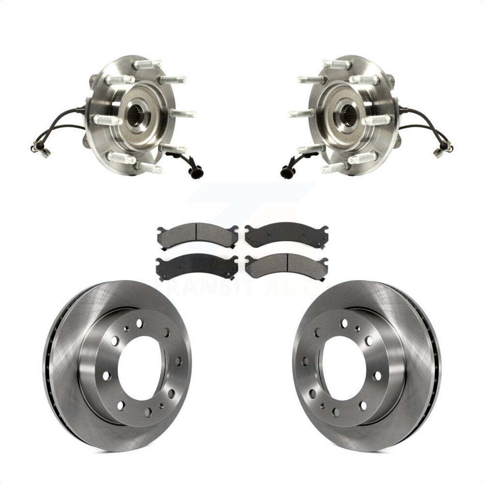 Front Hub Bearing Assembly With Disc Brake Rotors And Semi-Metallic Pads Kit For Chevrolet Silverado 2500 HD GMC Sierra Classic 1500 Suburban Yukon XL Avalanche KBB-105960