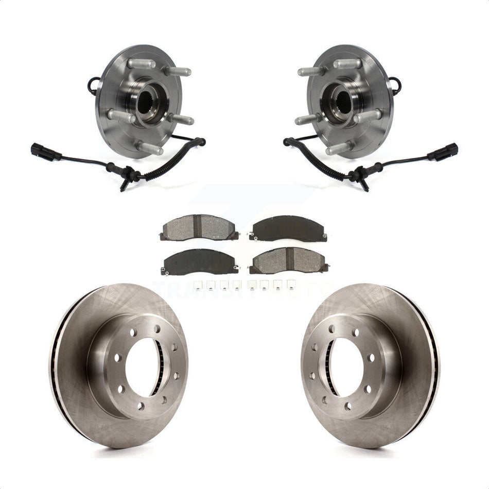 Front Hub Bearing Assembly With Disc Brake Rotors And Semi-Metallic Pads Kit For 2012 Ram 1500 8 Lug Wheels KBB-106021
