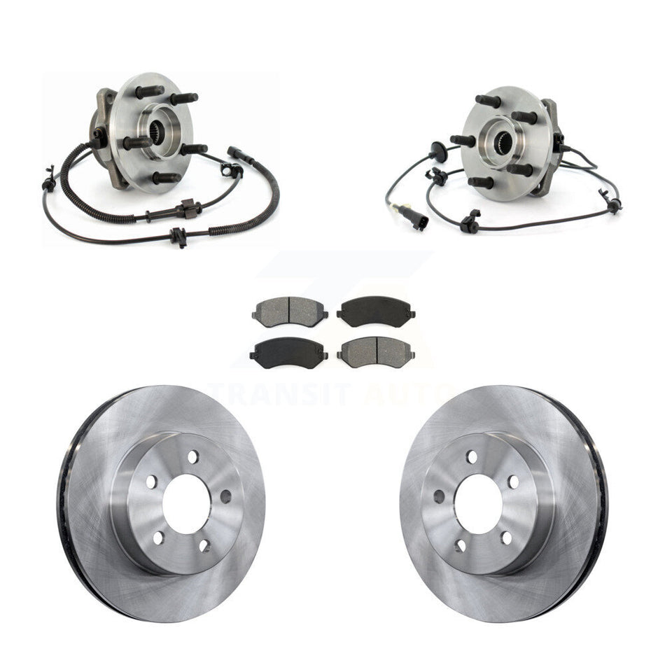 Front Hub Bearing Assembly With Disc Brake Rotors And Semi-Metallic Pads Kit For Jeep Liberty KBB-106034