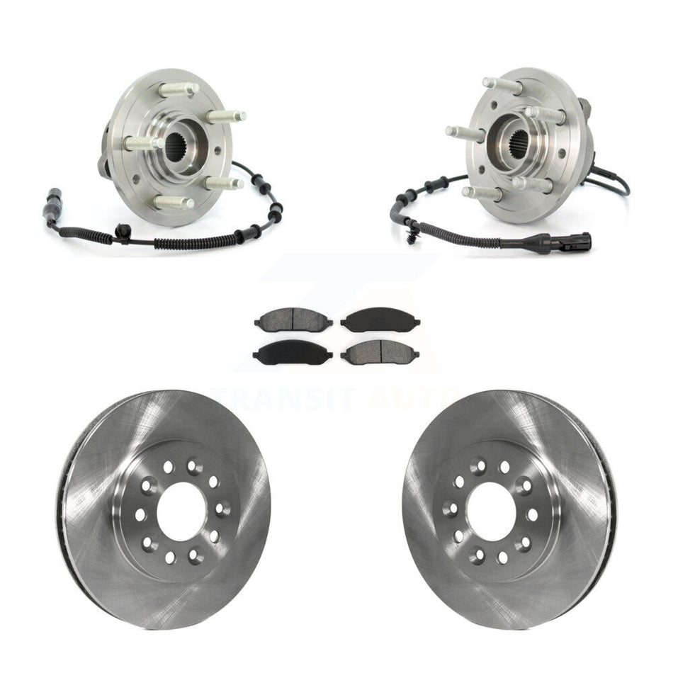 Front Hub Bearing Assembly With Disc Brake Rotors And Semi-Metallic Pads Kit For 2004-2007 Ford Freestar Mercury Monterey KBB-106035