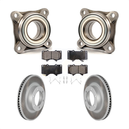 Front Wheel Bearing Coated Disc Brake Rotors And Pads Kit For Toyota 4Runner Lexus GX470 KBB-106070
