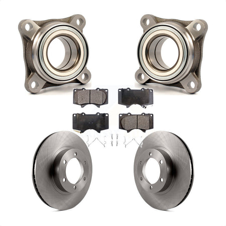 Front Wheel Bearing Disc Brake Rotors And Pads Kit For Toyota 4Runner Lexus GX470 KBB-106100