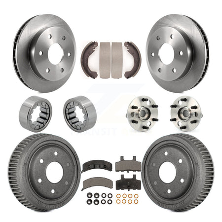 Front Rear Hub Bearing Brake Rotor Pad Shoe Kit (10Pc) For 1992-1994 Chevrolet Blazer 4WD KBB-108669