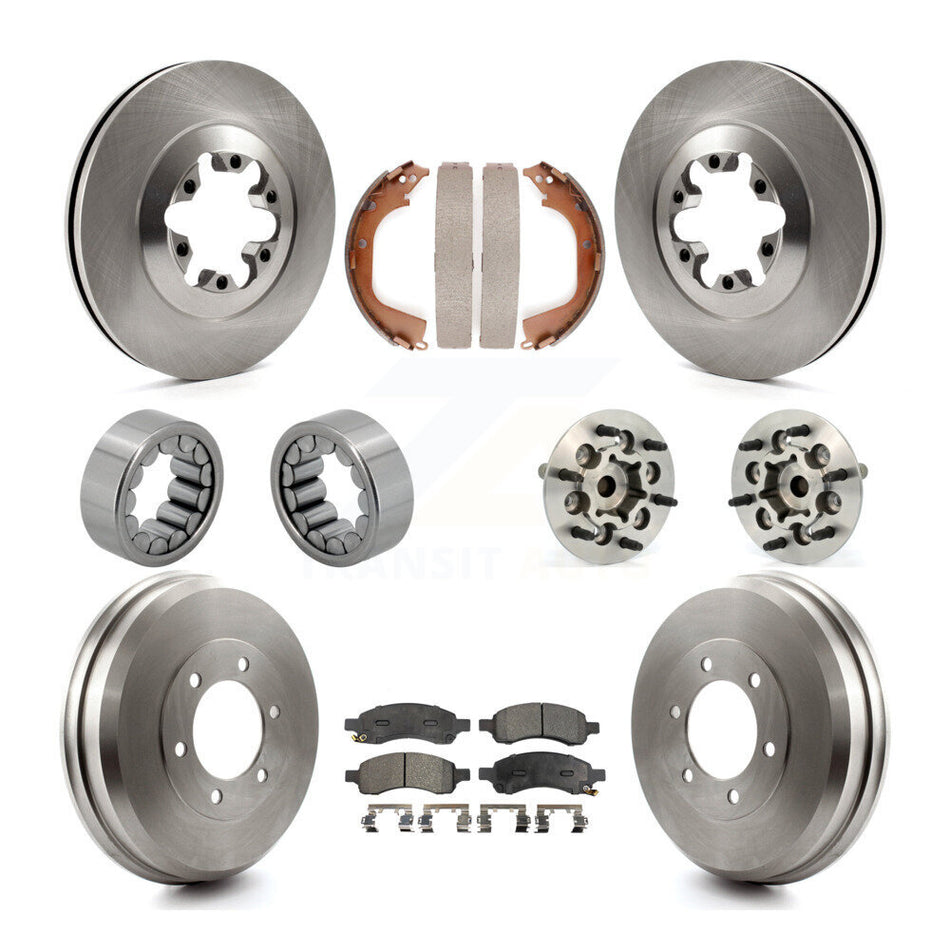 Front Rear Hub Bearing Brake Rotor Pads Shoe Kit (10Pc) For Chevrolet Colorado GMC Canyon KBB-108682