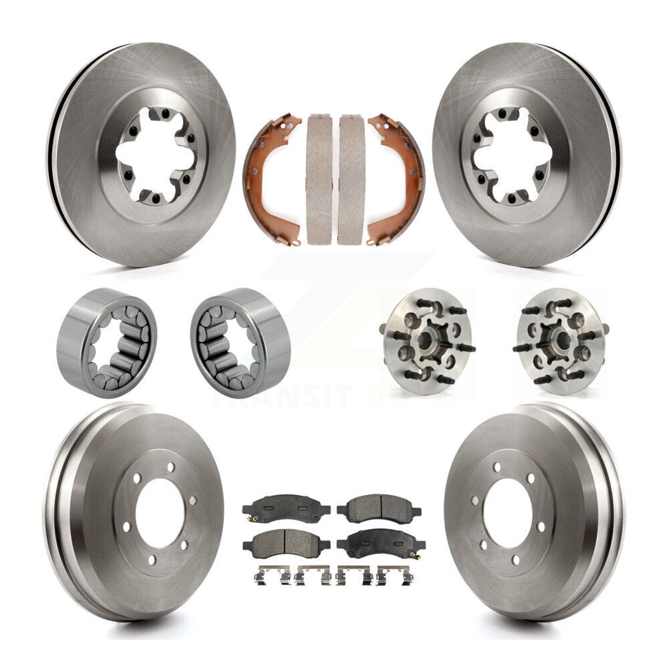 Front Rear Hub Bearing Brake Rotor Pads Shoe Kit (10Pc) For Chevrolet Colorado GMC Canyon KBB-108683