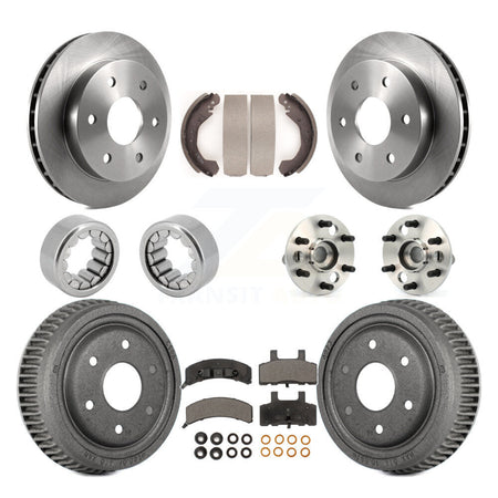 Front Rear Hub Bearing Brake Rotor Pad Shoe Kit (10Pc) For 1992-1994 Chevrolet Blazer 4WD KBB-108713