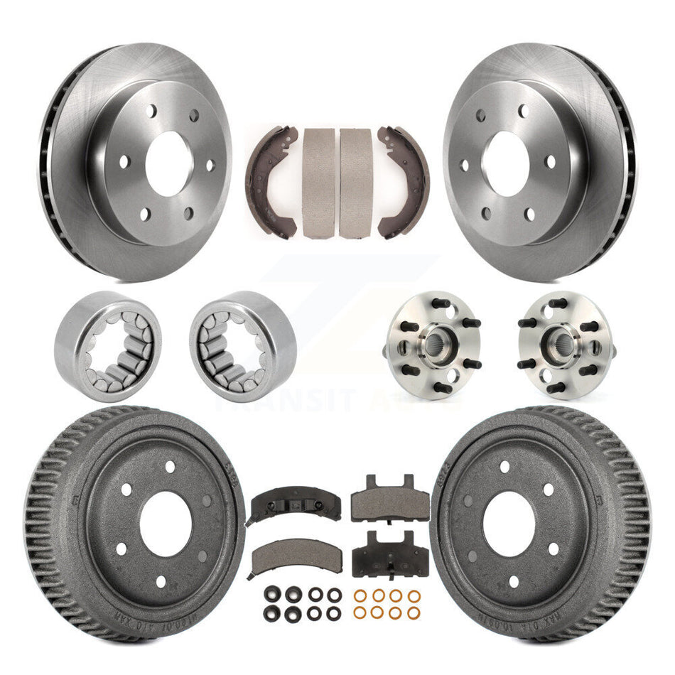 Front Rear Hub Bearing Brake Rotor Pad Shoe Kit (10Pc) For 1992-1994 Chevrolet Blazer 4WD KBB-108713