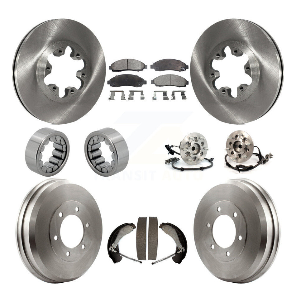 Front Rear Hub Bearing Brake Rotor Pads Shoe Kit (10Pc) For Chevrolet Colorado GMC Canyon KBB-108732