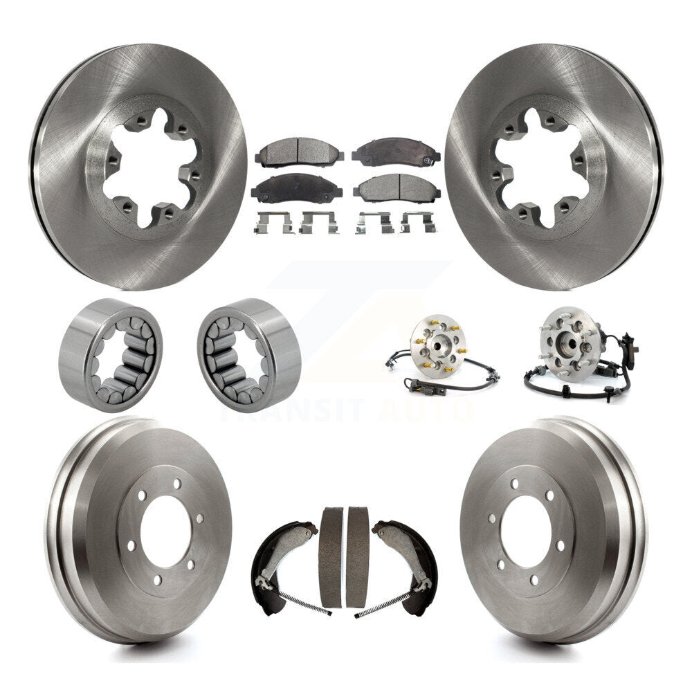 Front Rear Hub Bearing Brake Rotor Pads Shoe Kit (10Pc) For Chevrolet Colorado GMC Canyon KBB-108734