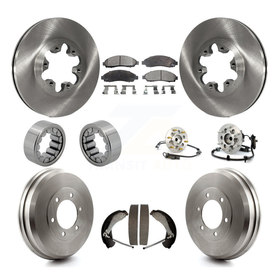 Front Rear Hub Bearing Brake Rotor Pads Shoe Kit (10Pc) For Chevrolet Colorado GMC Canyon KBB-108734