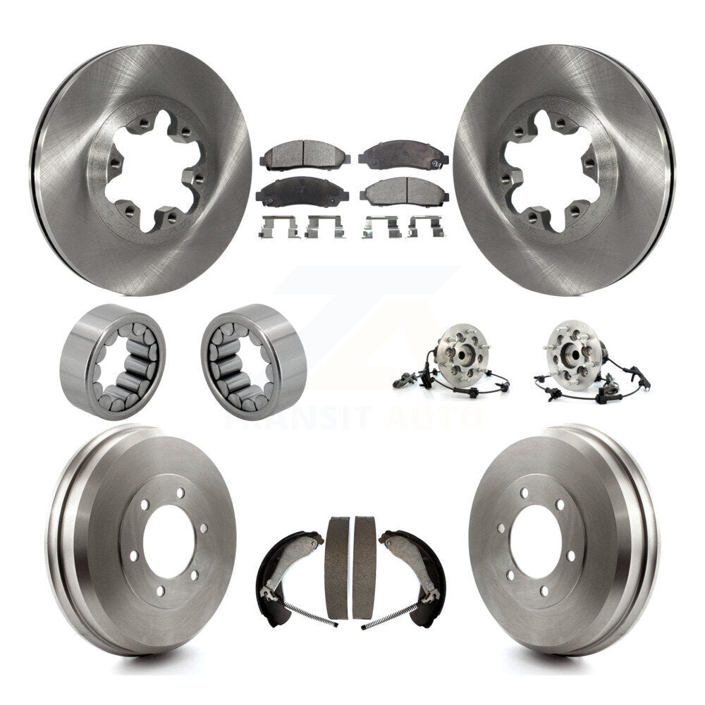 Front Rear Hub Bearing Brake Rotor Pads Shoe Kit (10Pc) For Chevrolet Colorado GMC Canyon KBB-108736