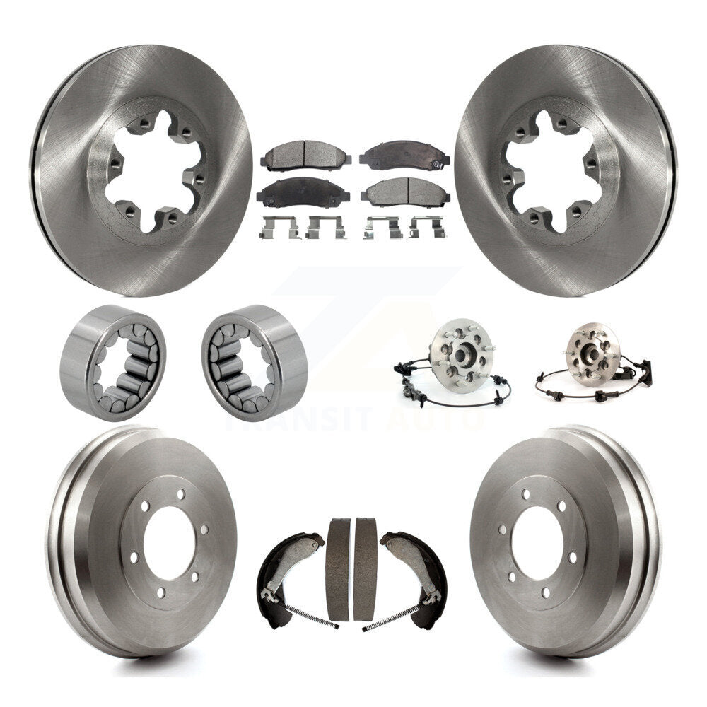 Front Rear Hub Bearing Brake Rotor Pads Shoe Kit (10Pc) For Chevrolet Colorado GMC Canyon KBB-108740