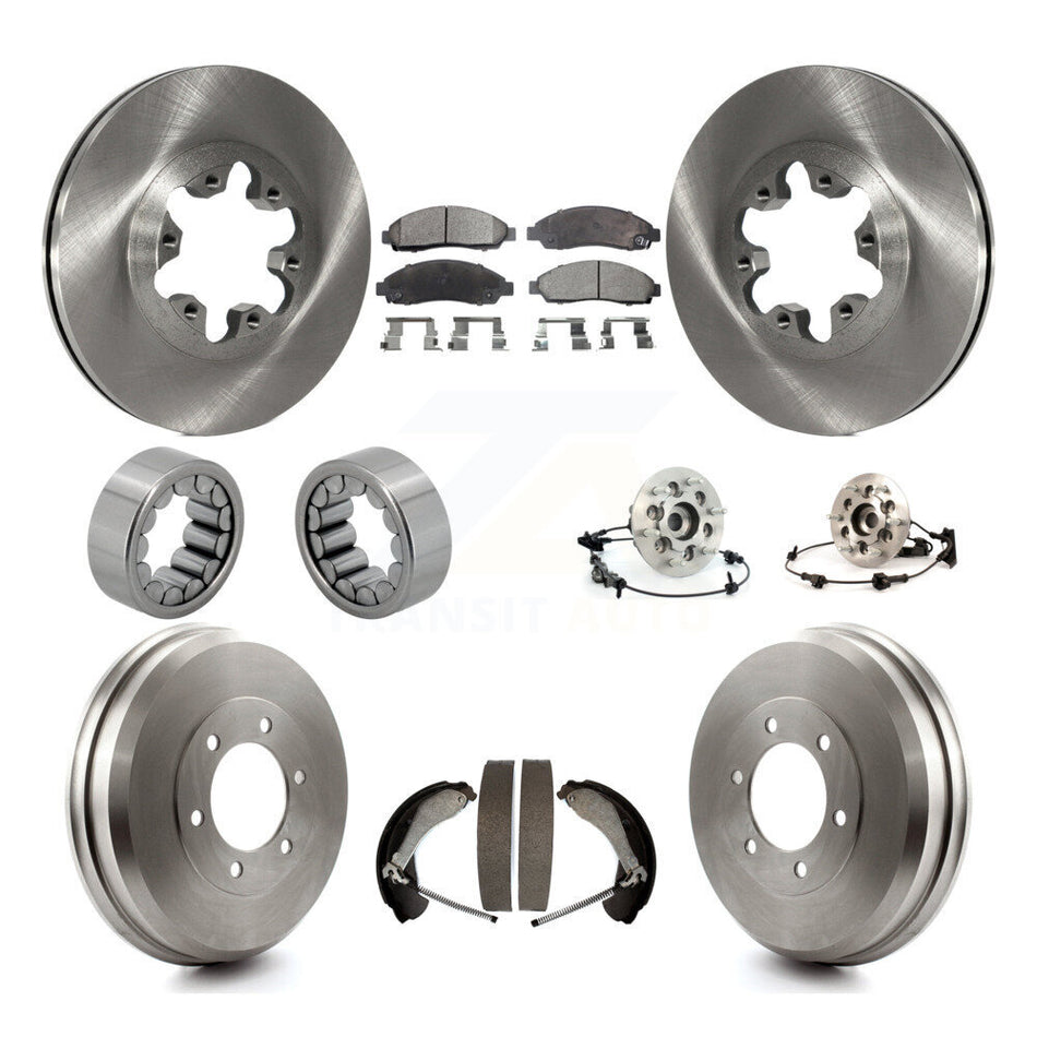 Front Rear Hub Bearing Brake Rotor Pads Shoe Kit (10Pc) For Chevrolet Colorado GMC Canyon KBB-108740