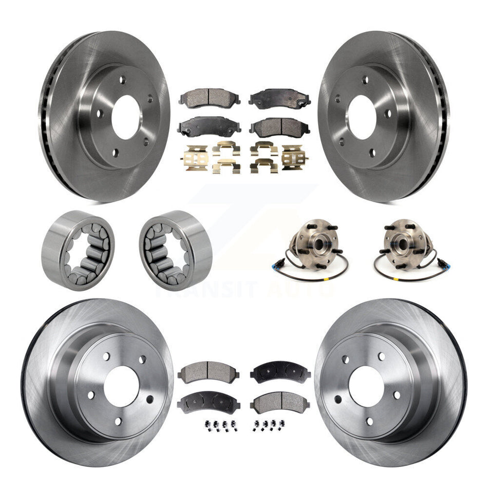 Front Rear Hub Bearing Brake Rotor Pad Shoe Kit (10Pc) For Chevrolet GMC Blazer S10 Jimmy KBB-109171