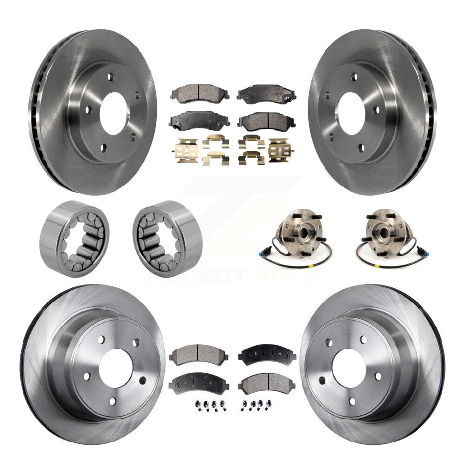 Front Rear Hub Bearing Brake Rotor Pad Shoe Kit (10Pc) For Chevrolet GMC Blazer S10 Jimmy KBB-109171