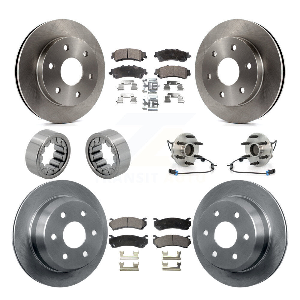 Front Rear Hub Bearing Brake Rotor Pad Shoe Kit (10Pc) For Chevrolet Astro GMC Safari RWD KBB-109185