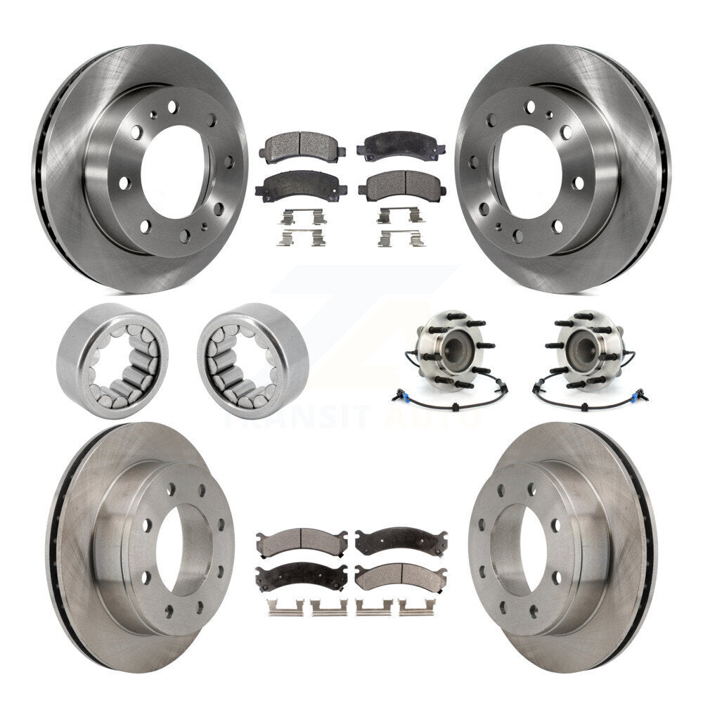 Front Rear Hub Bearing Disc Brake Rotor Pad Shoe Kit (10Pc) For GMC Savana 2500 Chevrolet KBB-109299