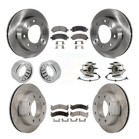 Front Rear Hub Bearing Disc Brake Rotor Pad Shoe Kit (10Pc) For GMC Savana 2500 Chevrolet KBB-109299