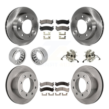 Front Rear Hub Bearing Brake Rotor Pad Shoe Kit (10Pc) For Chevrolet Silverado 2500 HD XL KBB-109311