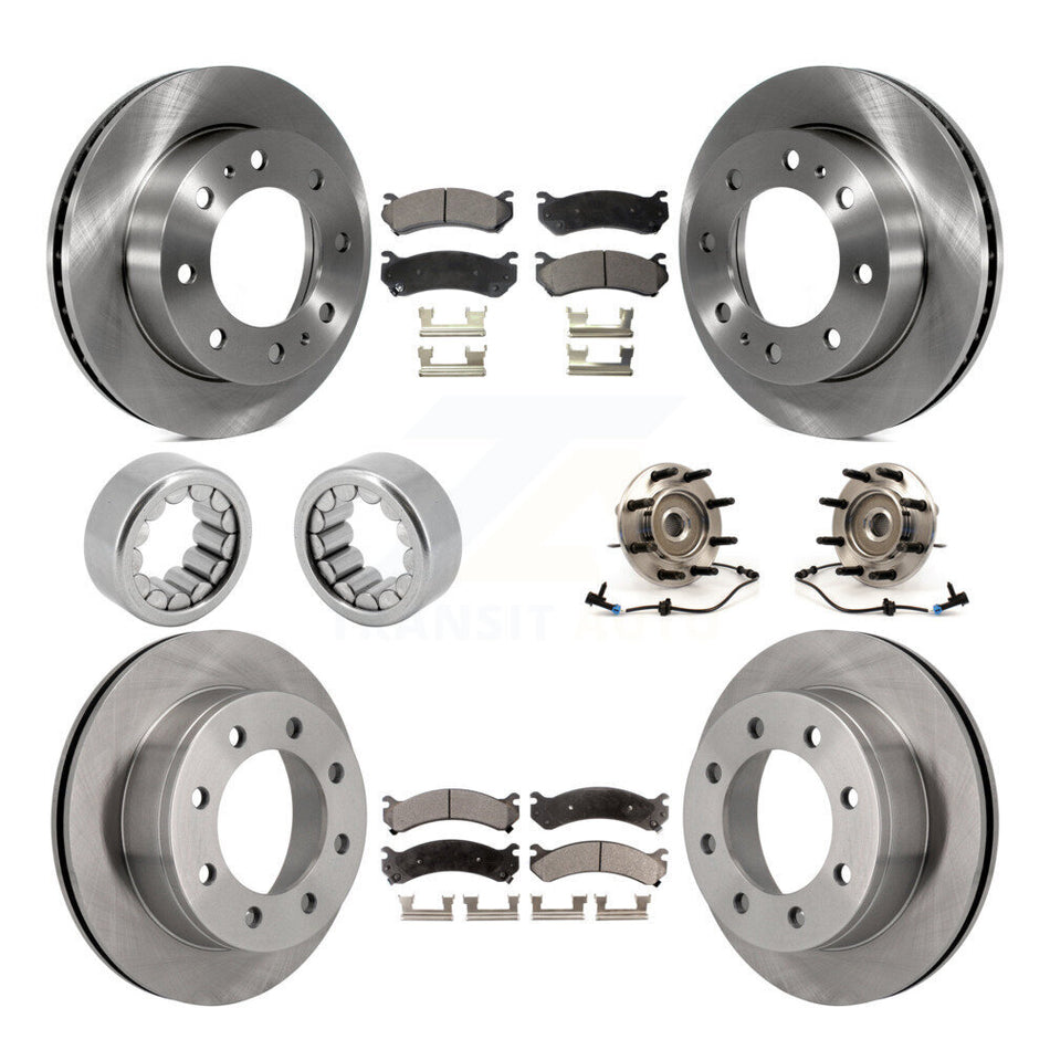 Front Rear Hub Bearing Brake Rotor Pad Shoe Kit (10Pc) For Chevrolet Silverado 2500 HD XL KBB-109320