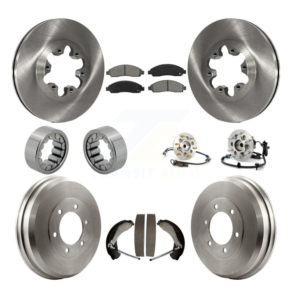 Front Rear Hub Bearing Brake Rotor Pads Shoe Kit (10Pc) For Chevrolet Colorado GMC Canyon KBB-109437