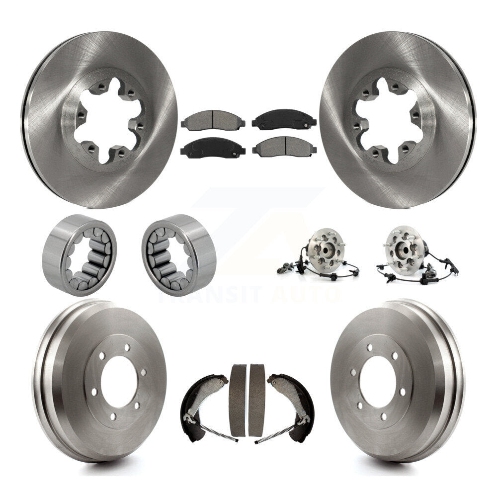 Front Rear Hub Bearing Brake Rotor Pads Shoe Kit (10Pc) For Chevrolet Colorado GMC Canyon KBB-109439