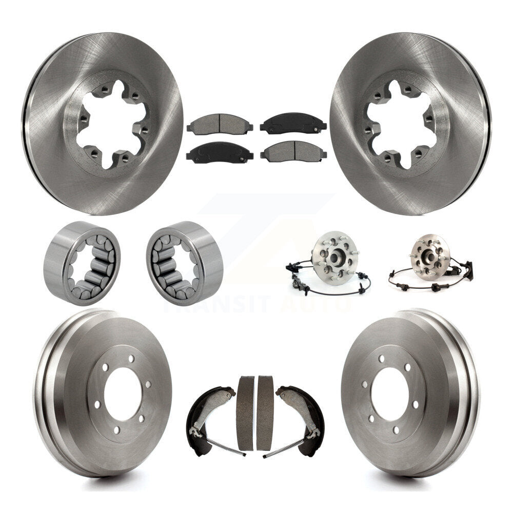 Front Rear Hub Bearing Brake Rotor Pads Shoe Kit (10Pc) For Chevrolet Colorado GMC Canyon KBB-109443