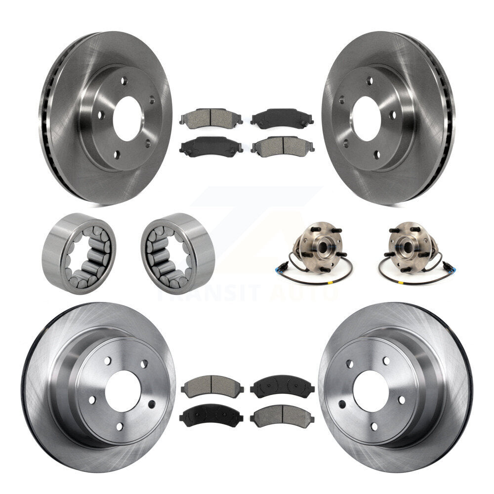Front Rear Hub Bearing Brake Rotor Pad Shoe Kit (10Pc) For Chevrolet GMC Blazer S10 Jimmy KBB-109883