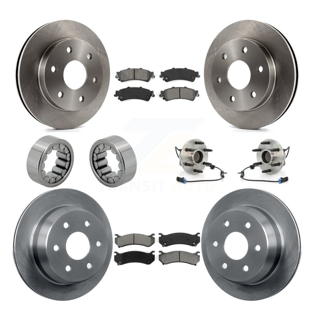 Front Rear Hub Bearing Brake Rotor Pad Shoe Kit (10Pc) For Chevrolet Astro GMC Safari RWD KBB-109897