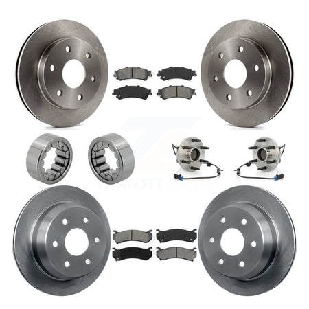 Front Rear Hub Bearing Brake Rotor Pad Shoe Kit (10Pc) For Chevrolet Astro GMC Safari RWD KBB-109897