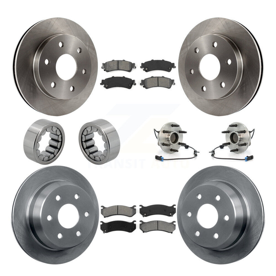 Front Rear Hub Bearing Brake Rotor Pad Shoe Kit (10Pc) For Chevrolet Astro GMC Safari RWD KBB-109897