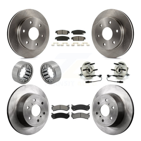 Front Rear Hub Bearing Disc Brake Rotor Pads Shoe Kit (10Pc) For Chevrolet Silverado 1500 KBB-109906