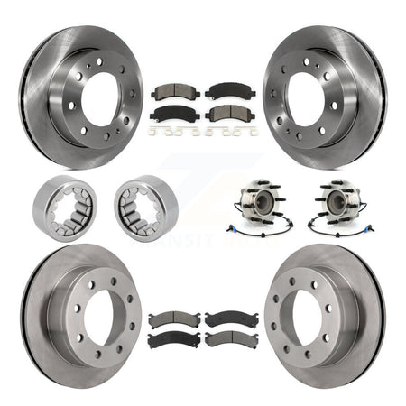 Front Rear Hub Bearing Brake Rotor And Pad Shoe Kit (10Pc) For Chevrolet Express 2500 GMC KBB-110019