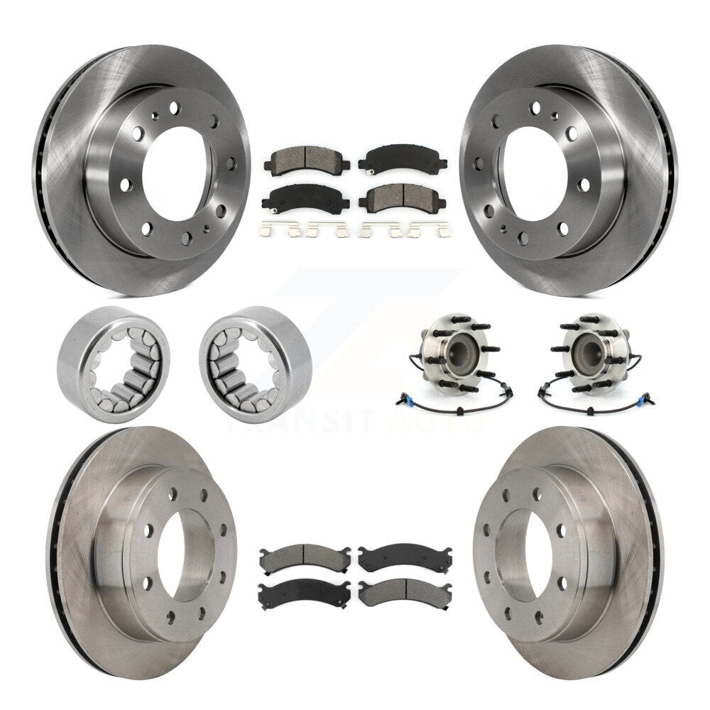 Front Rear Hub Bearing Disc Brake Rotor Pad Shoe Kit (10Pc) For GMC Savana 2500 Chevrolet KBB-110020