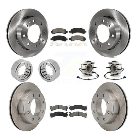 Front Rear Hub Bearing Disc Brake Rotor Pad Shoe Kit (10Pc) For GMC Savana 2500 Chevrolet KBB-110020