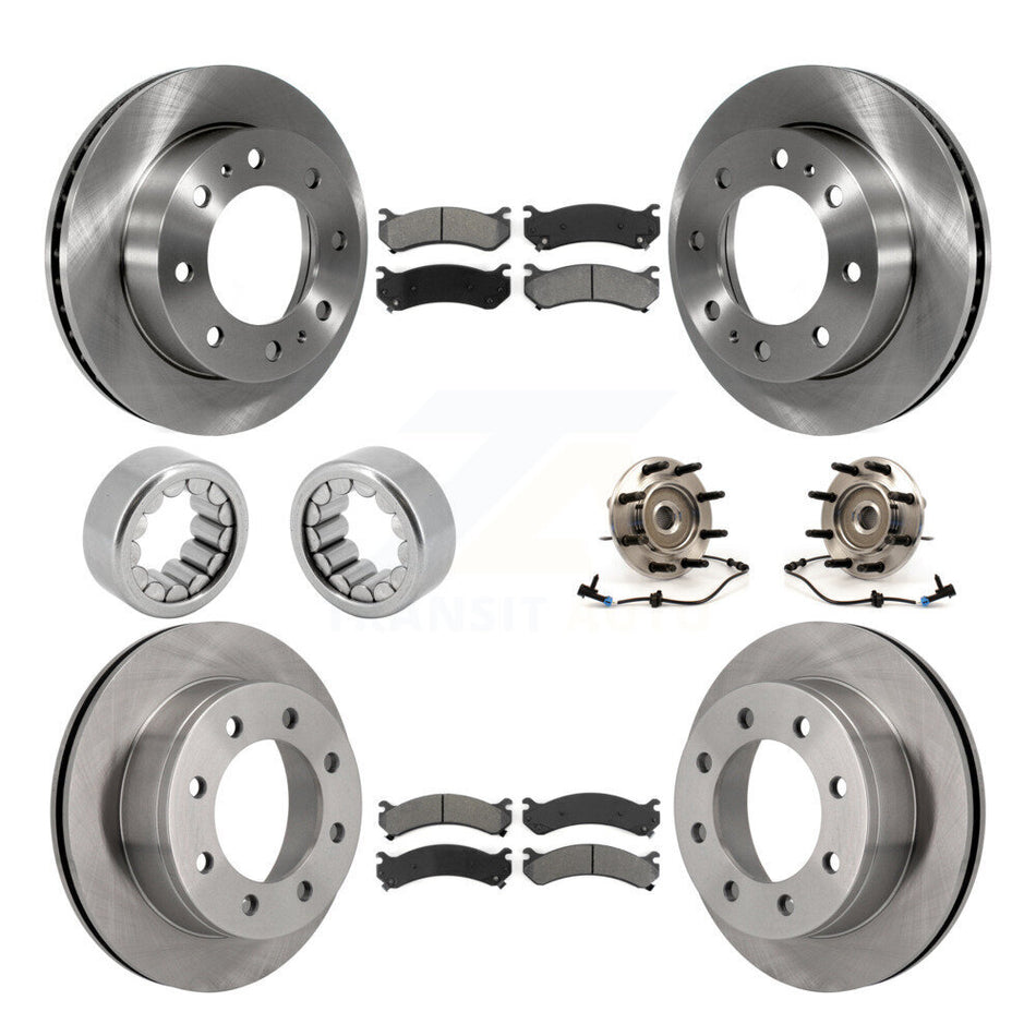 Front Rear Hub Bearing Brake Rotor Pad Shoe Kit (10Pc) For Chevrolet Silverado 2500 HD XL KBB-110041