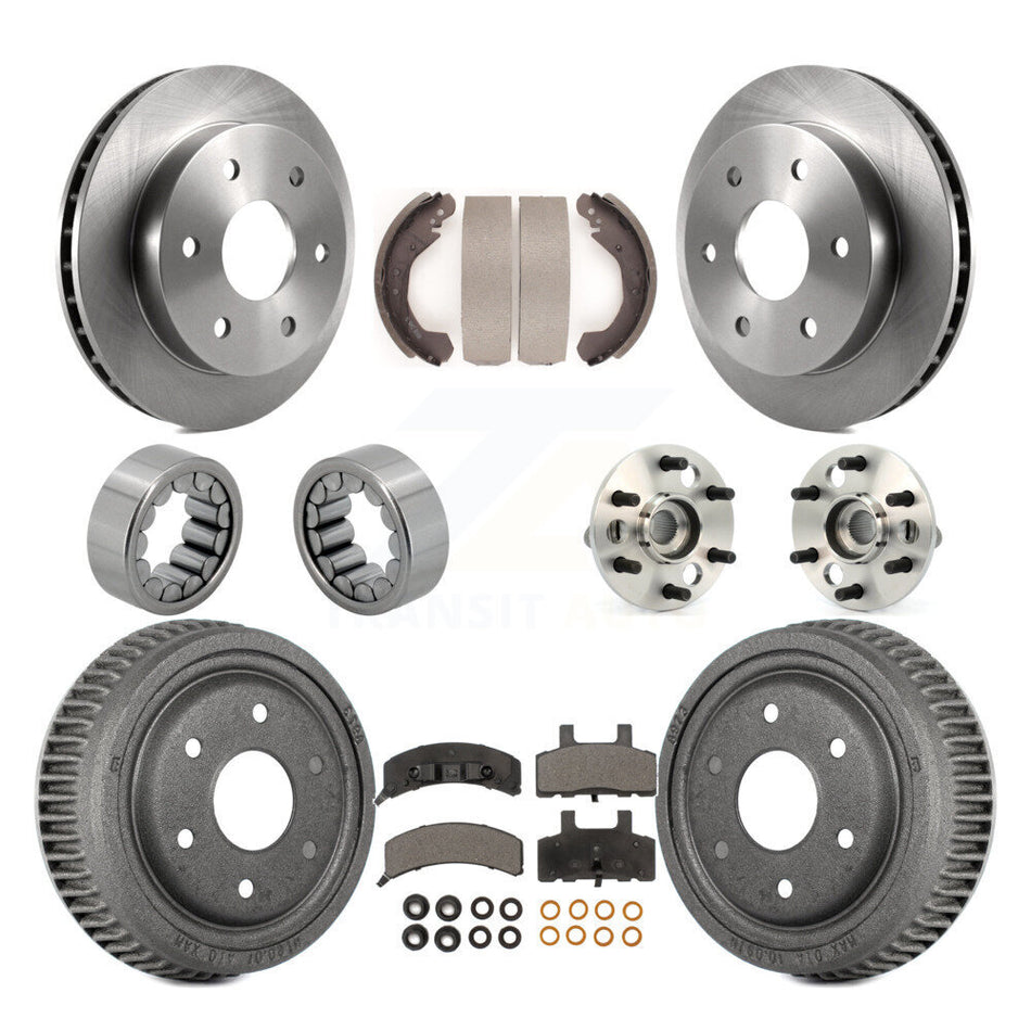 Front Rear Hub Bearing Brake Rotor Pad Shoe Kit (10Pc) For 1992-1994 Chevrolet Blazer 4WD KBB-110083