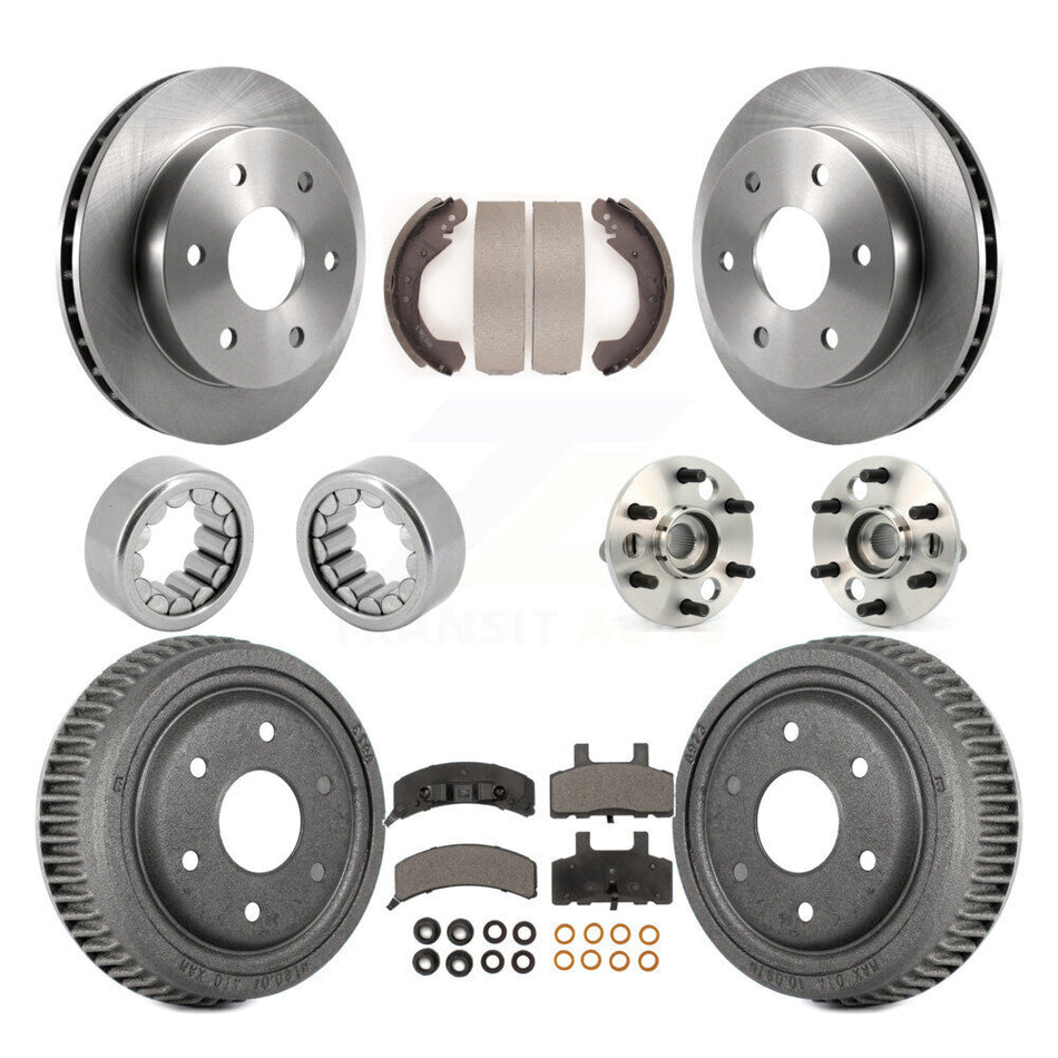 Front Rear Hub Bearing Brake Rotor Pad Shoe Kit (10Pc) For 1992-1994 Chevrolet Blazer 4WD KBB-110127