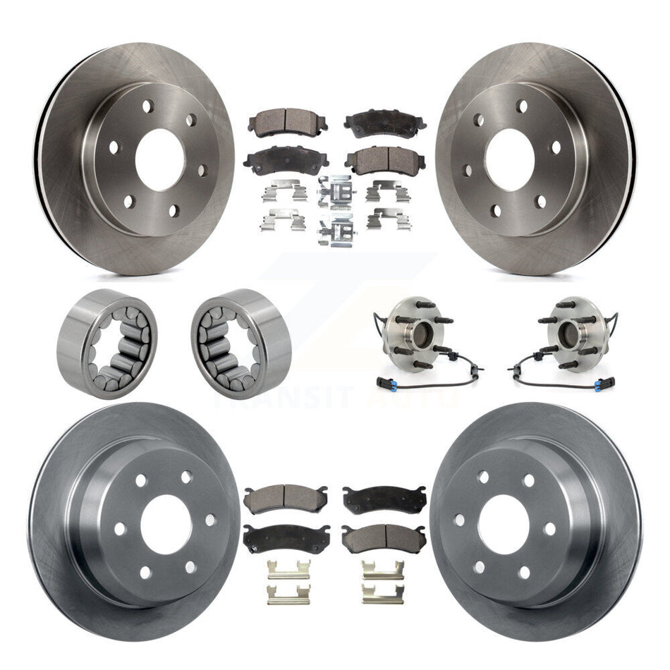 Front Rear Hub Bearing Brake Rotor Pad Shoe Kit (10Pc) For Chevrolet Astro GMC Safari RWD KBB-110572