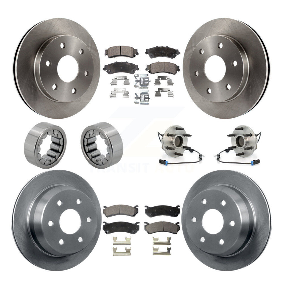 Front Rear Hub Bearing Brake Rotor Pad Shoe Kit (10Pc) For Chevrolet Astro GMC Safari RWD KBB-110572