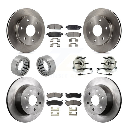 Front Rear Hub Bearing Disc Brake Rotor Pads Shoe Kit (10Pc) For Chevrolet Silverado 1500 KBB-110581
