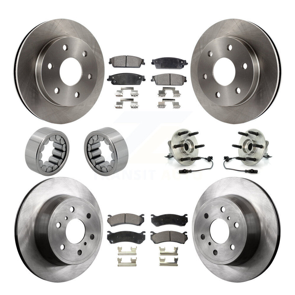Front Rear Hub Bearing Disc Brake Rotor Pads Shoe Kit (10Pc) For Chevrolet Silverado 1500 KBB-110581