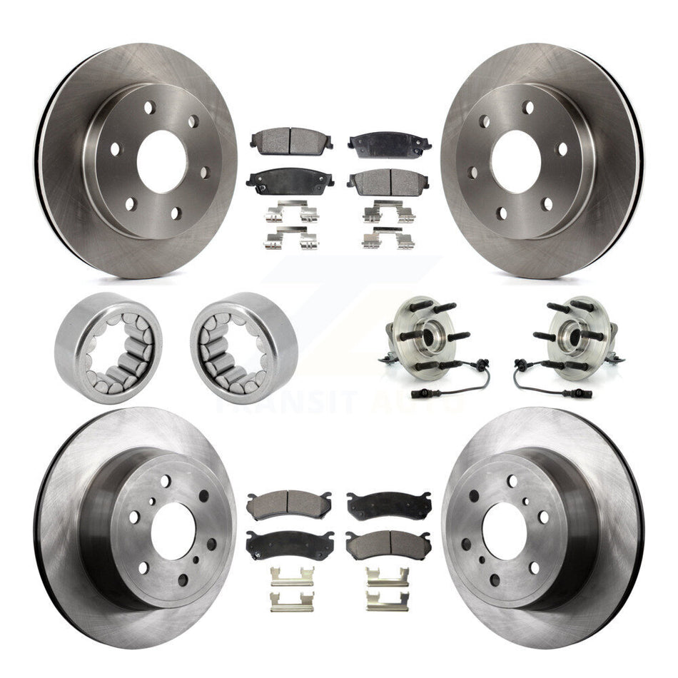 Front Rear Hub Bearing Disc Brake Rotor Pads Shoe Kit (10Pc) For Chevrolet Silverado 1500 KBB-110709