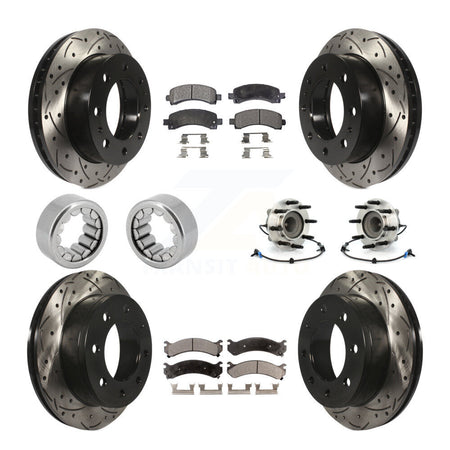 Front Rear Hub Bearing Coat Brake Rotor Pad Shoe Kit (10Pc) For GMC Savana 2500 Chevrolet KBB-110934